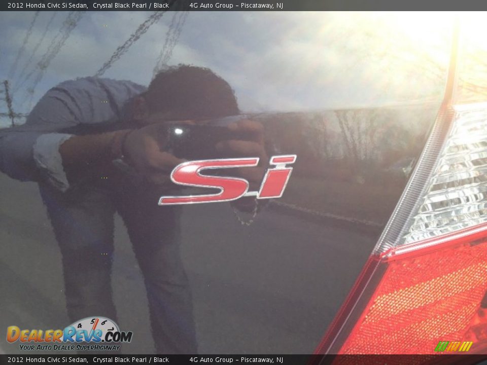 2012 Honda Civic Si Sedan Crystal Black Pearl / Black Photo #22