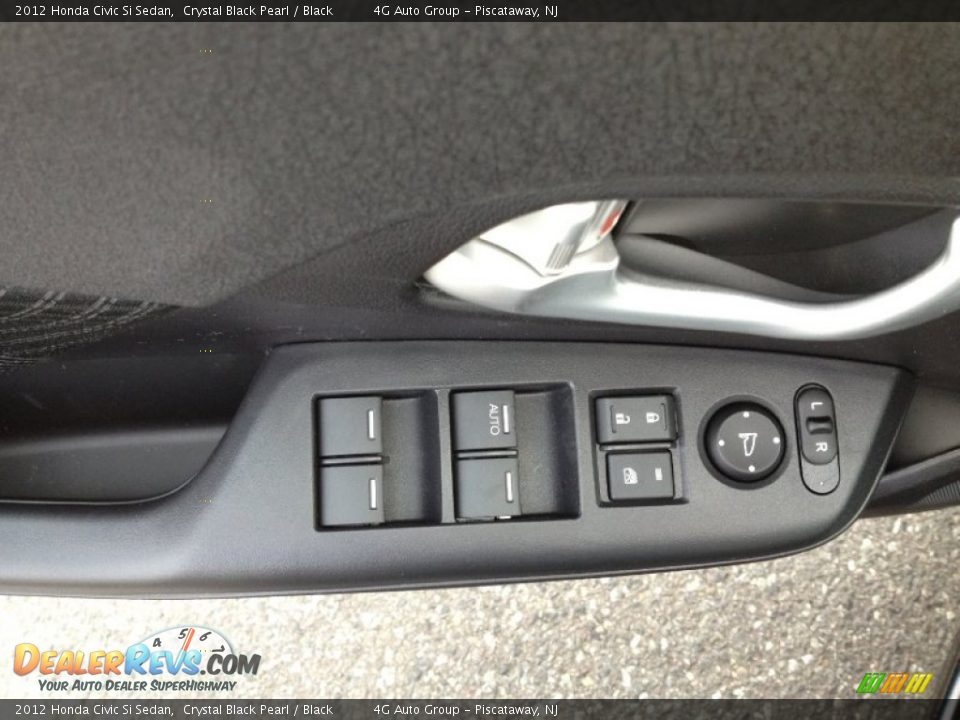 2012 Honda Civic Si Sedan Crystal Black Pearl / Black Photo #23