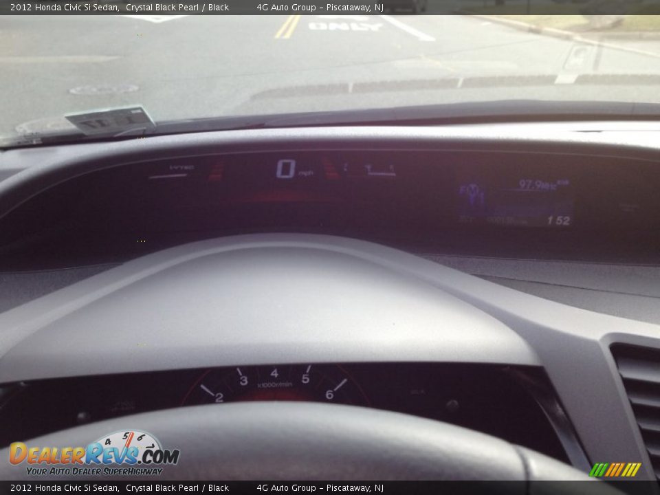 2012 Honda Civic Si Sedan Crystal Black Pearl / Black Photo #26