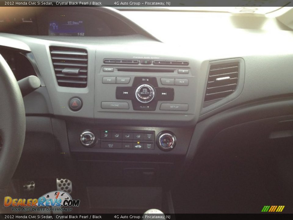 2012 Honda Civic Si Sedan Crystal Black Pearl / Black Photo #27