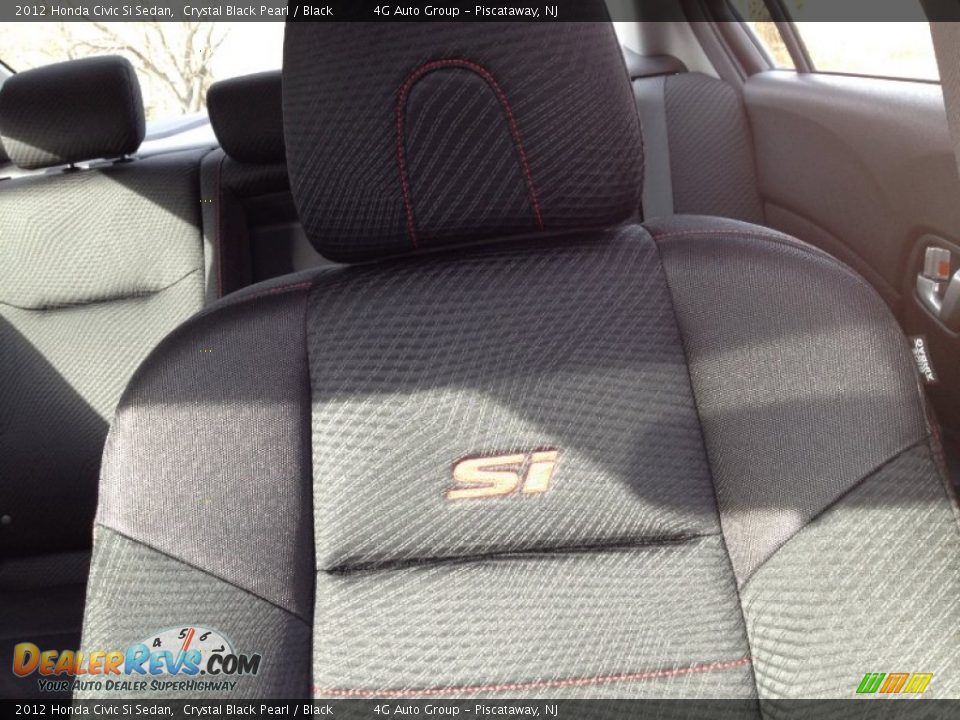 2012 Honda Civic Si Sedan Crystal Black Pearl / Black Photo #29