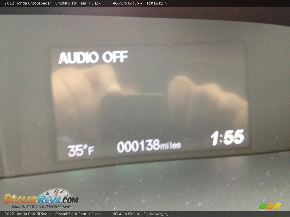 2012 Honda Civic Si Sedan Crystal Black Pearl / Black Photo #32