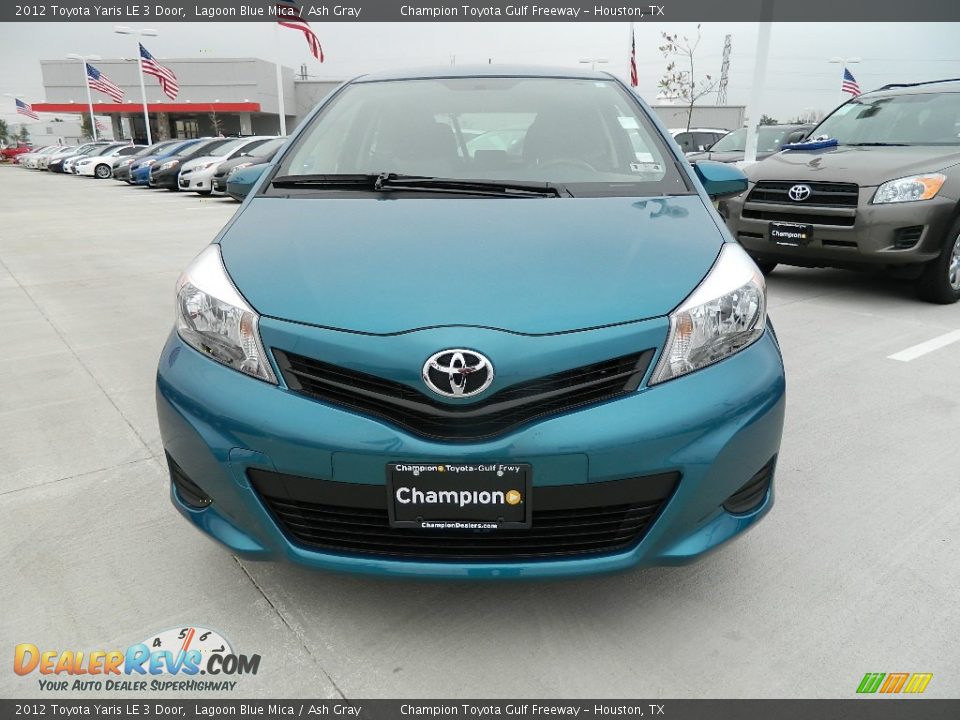2012 Toyota Yaris LE 3 Door Lagoon Blue Mica / Ash Gray Photo #2