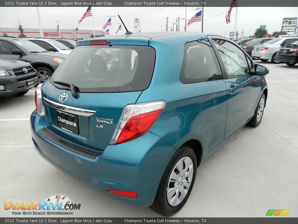 2012 Toyota Yaris LE 3 Door Lagoon Blue Mica / Ash Gray Photo #5