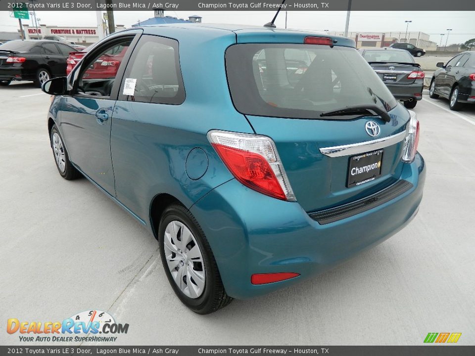 Lagoon Blue Mica 2012 Toyota Yaris LE 3 Door Photo #7
