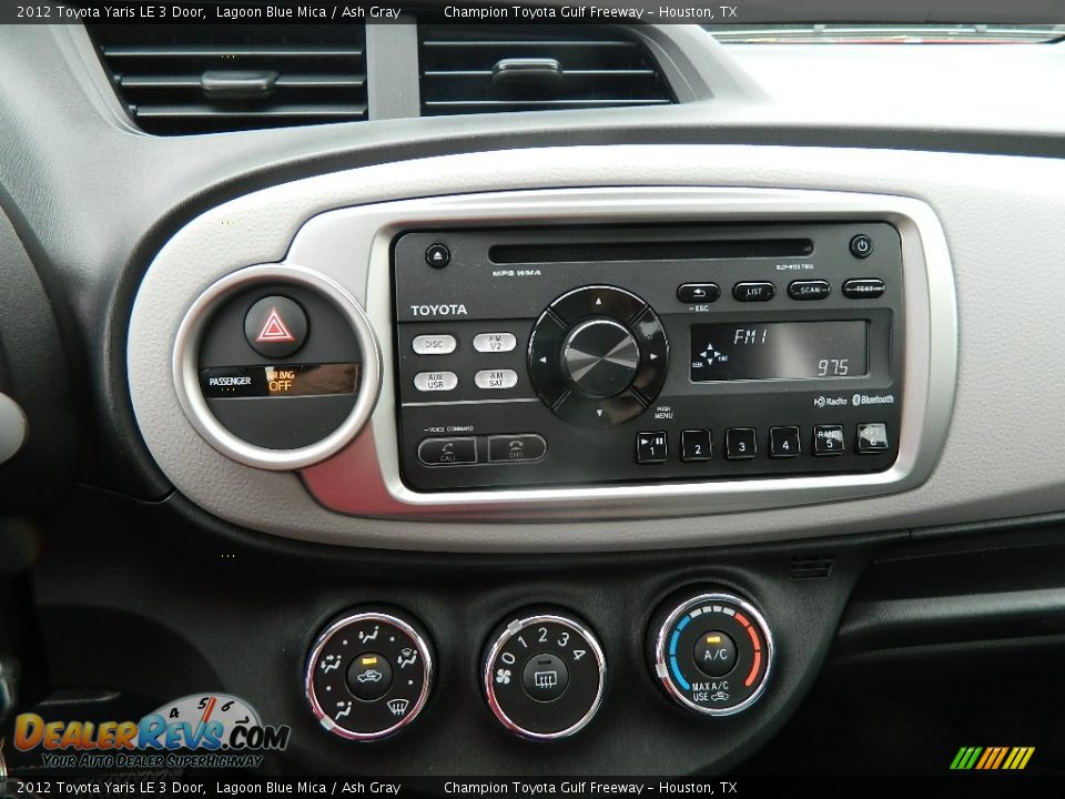 Controls of 2012 Toyota Yaris LE 3 Door Photo #14