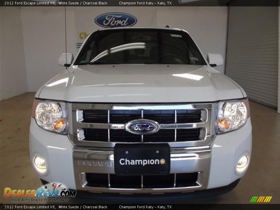 2012 Ford Escape Limited V6 White Suede / Charcoal Black Photo #2