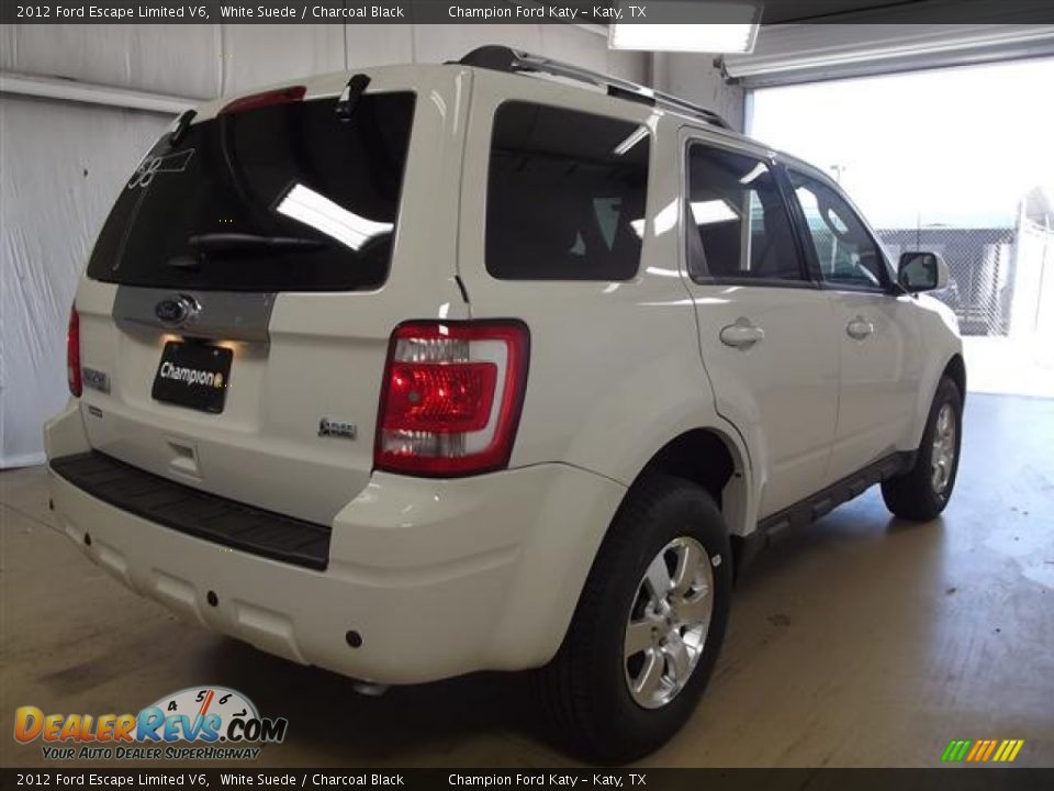2012 Ford Escape Limited V6 White Suede / Charcoal Black Photo #4