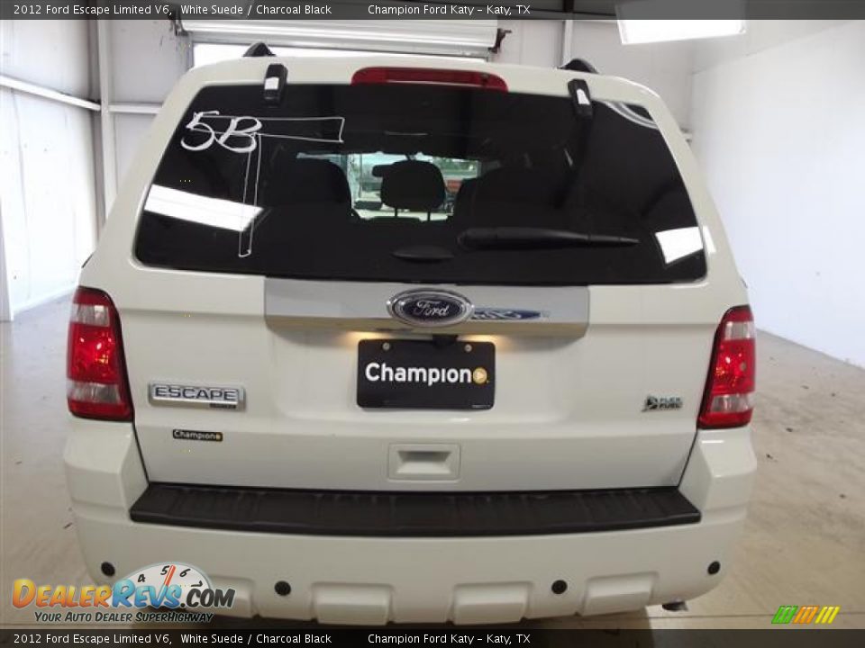 2012 Ford Escape Limited V6 White Suede / Charcoal Black Photo #5