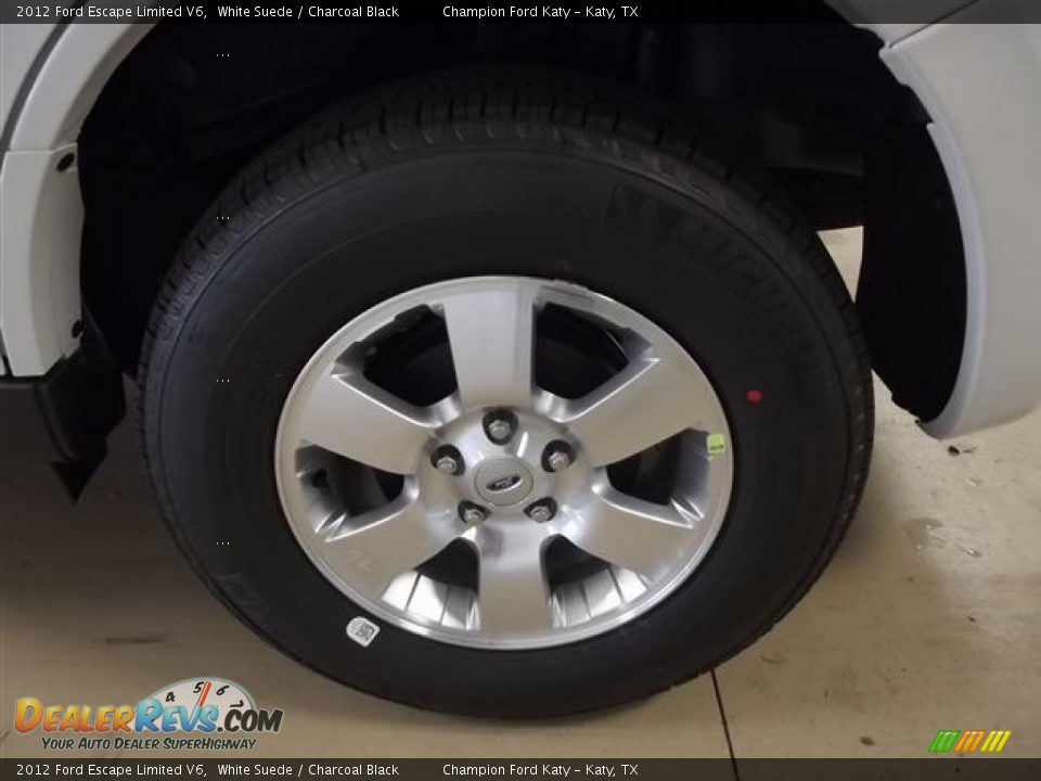 2012 Ford Escape Limited V6 White Suede / Charcoal Black Photo #7