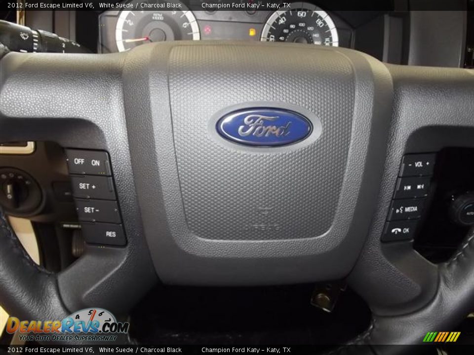 2012 Ford Escape Limited V6 White Suede / Charcoal Black Photo #16