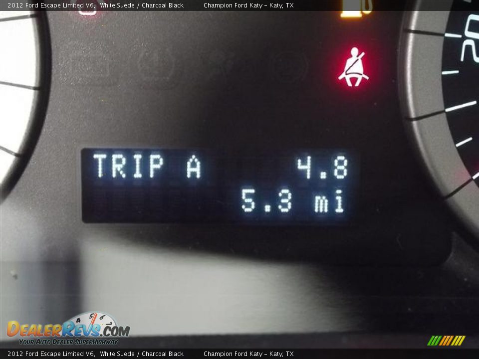 2012 Ford Escape Limited V6 White Suede / Charcoal Black Photo #18