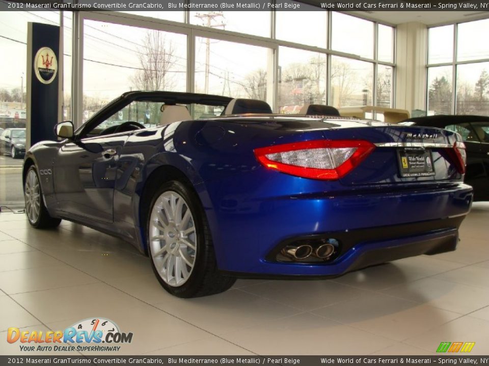 2012 Maserati GranTurismo Convertible GranCabrio Blu Mediterraneo (Blue Metallic) / Pearl Beige Photo #5