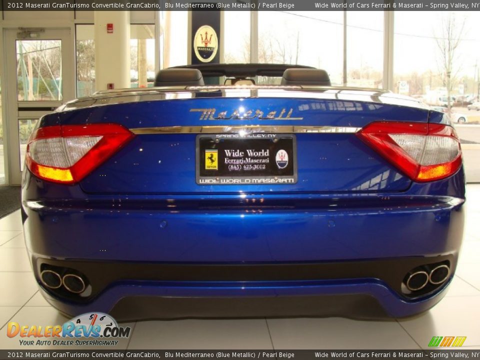 2012 Maserati GranTurismo Convertible GranCabrio Blu Mediterraneo (Blue Metallic) / Pearl Beige Photo #6