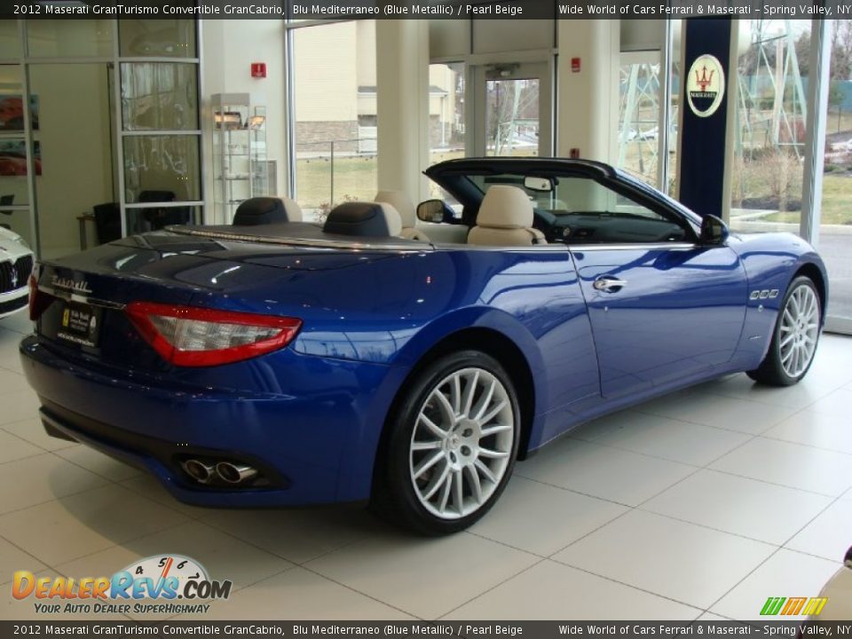 2012 Maserati GranTurismo Convertible GranCabrio Blu Mediterraneo (Blue Metallic) / Pearl Beige Photo #7