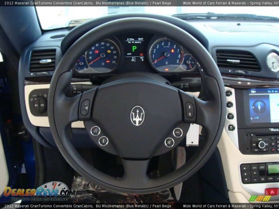 2012 Maserati GranTurismo Convertible GranCabrio Steering Wheel Photo #23