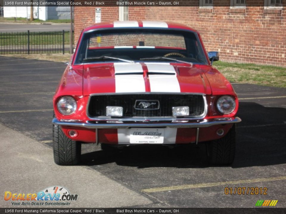 1968 Ford Mustang California Special Coupe Red / Black Photo #2