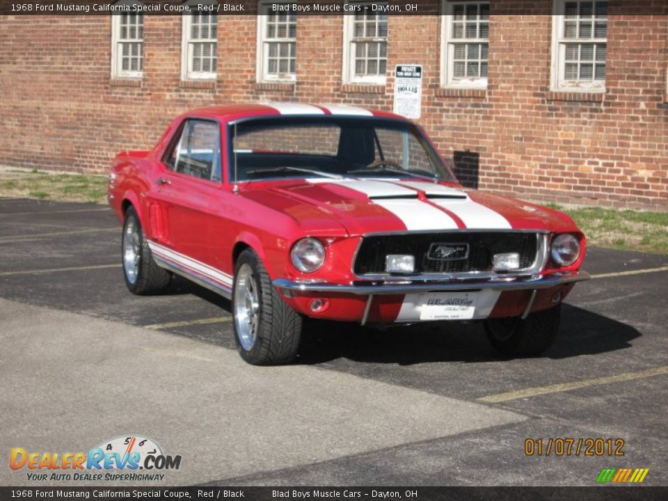 1968 Ford Mustang California Special Coupe Red / Black Photo #3