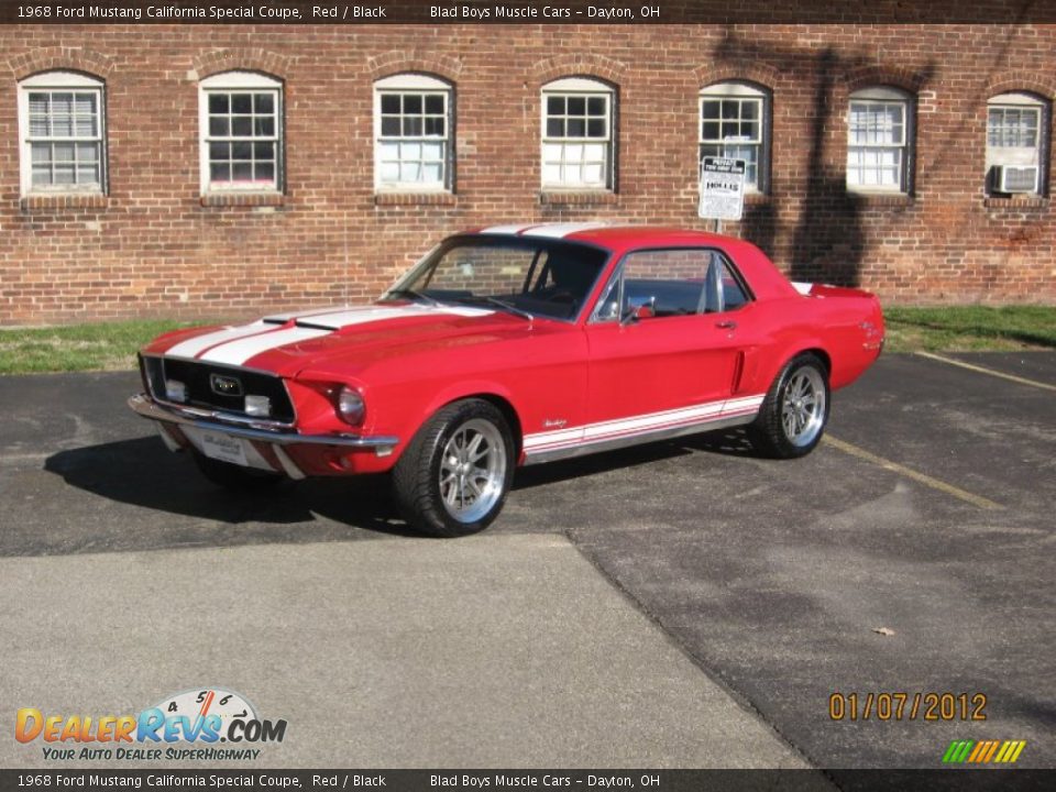 1968 Ford Mustang California Special Coupe Red / Black Photo #9