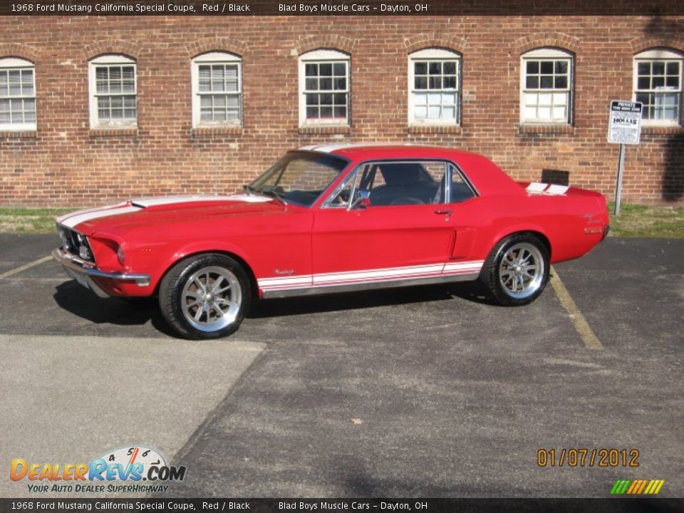 1968 Ford Mustang California Special Coupe Red / Black Photo #10