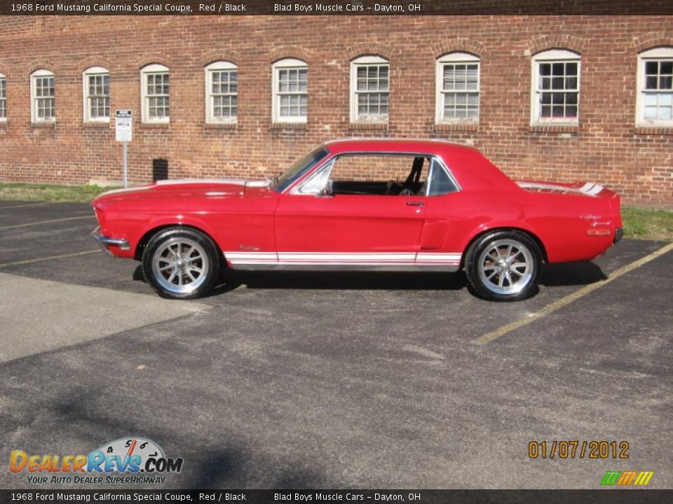 1968 Ford Mustang California Special Coupe Red / Black Photo #14