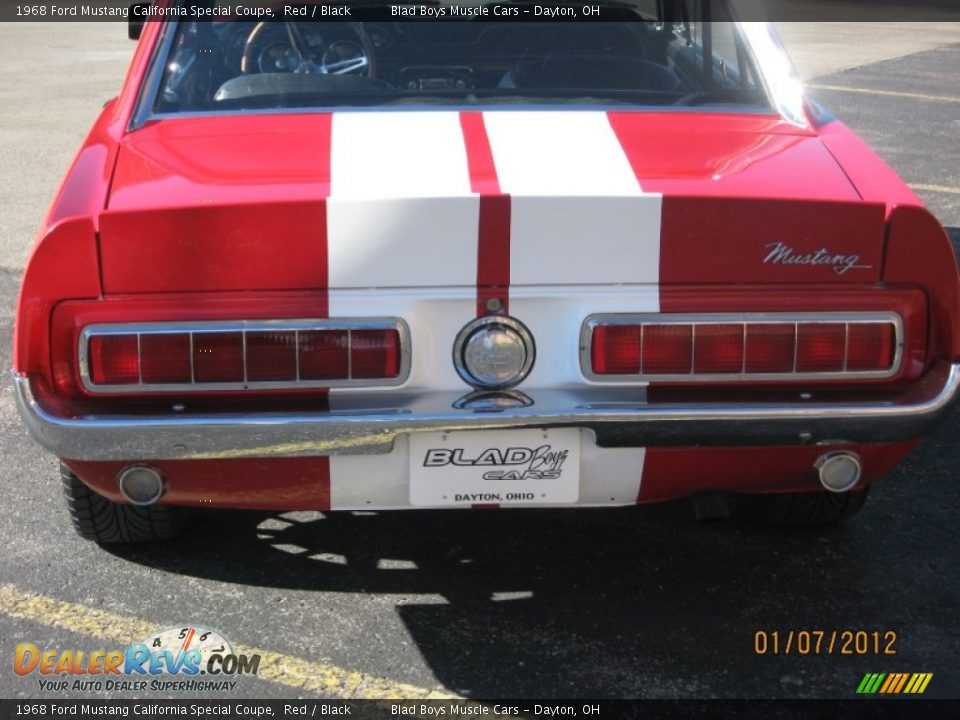 1968 Ford Mustang California Special Coupe Red / Black Photo #18