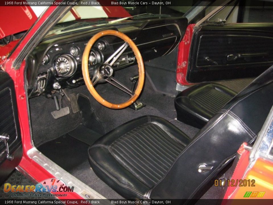 Black Interior - 1968 Ford Mustang California Special Coupe Photo #26