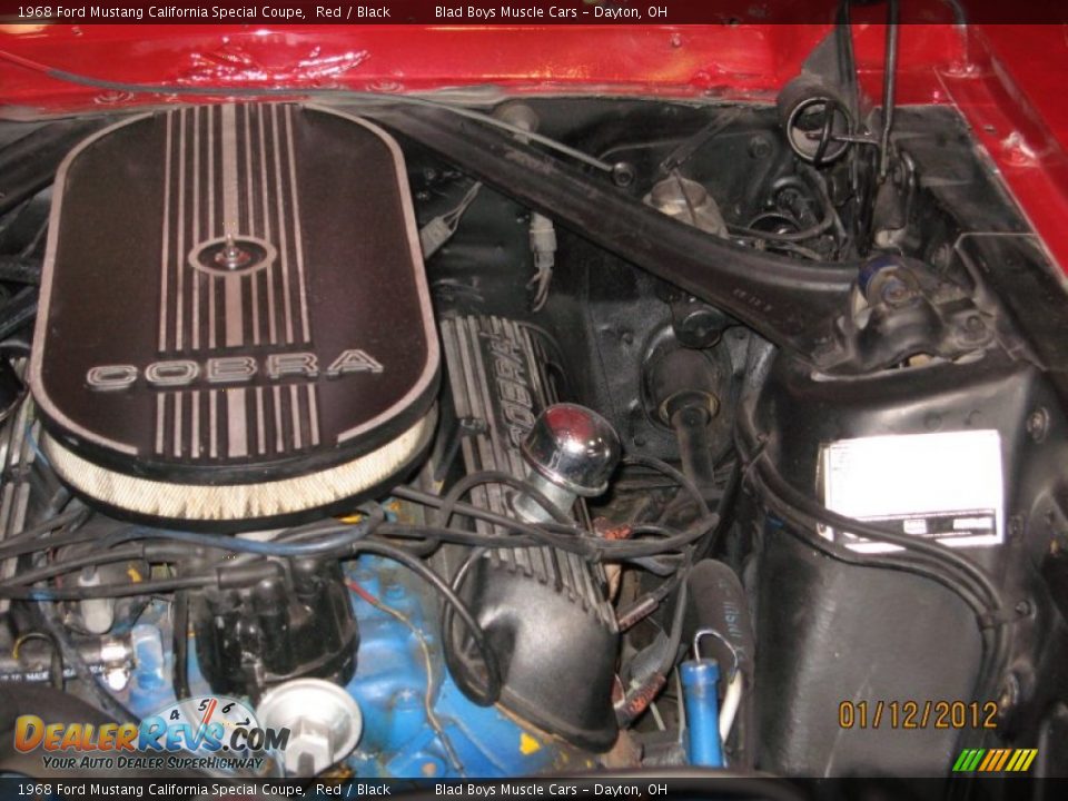 1968 Ford Mustang California Special Coupe 289 cid V8 Engine Photo #31