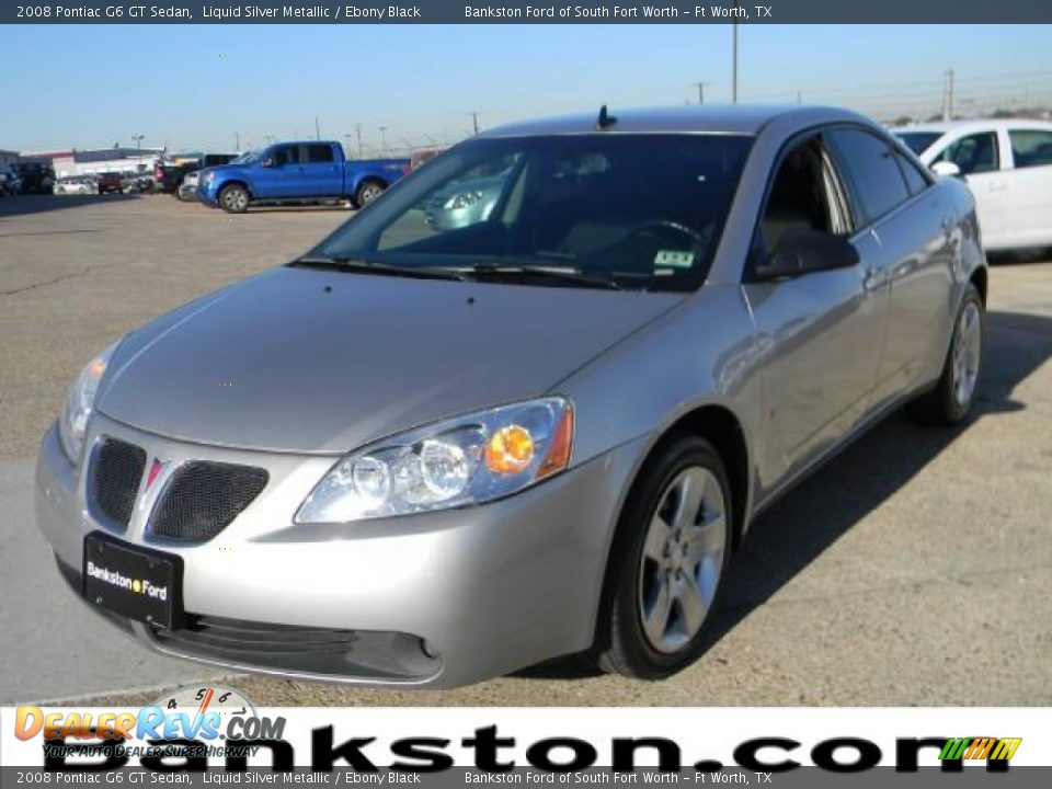 2008 Pontiac G6 GT Sedan Liquid Silver Metallic / Ebony Black Photo #1
