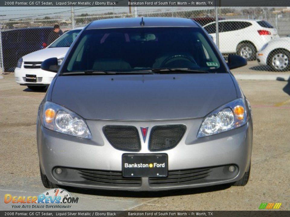 2008 Pontiac G6 GT Sedan Liquid Silver Metallic / Ebony Black Photo #2
