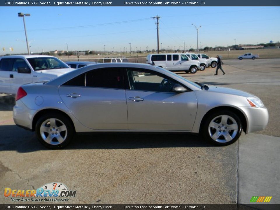 2008 Pontiac G6 GT Sedan Liquid Silver Metallic / Ebony Black Photo #3