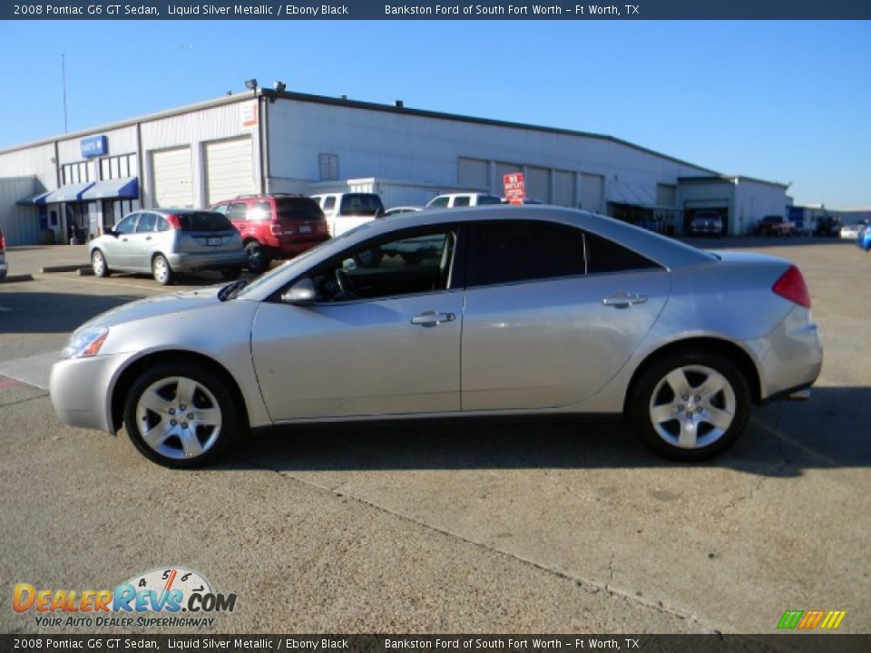 2008 Pontiac G6 GT Sedan Liquid Silver Metallic / Ebony Black Photo #4