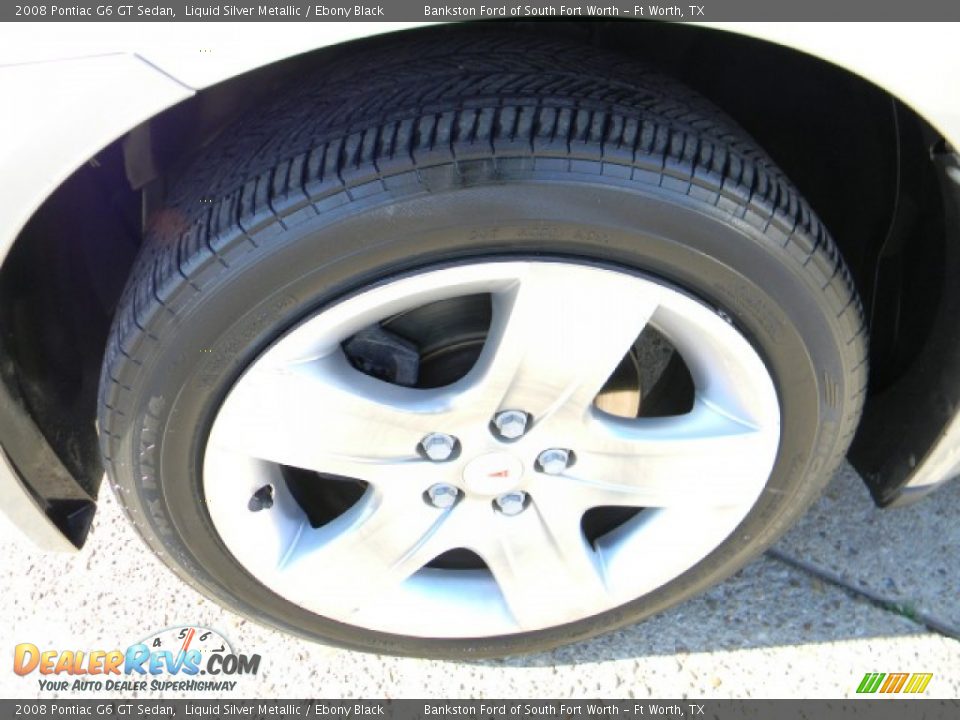 2008 Pontiac G6 GT Sedan Liquid Silver Metallic / Ebony Black Photo #6