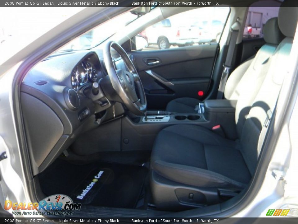 2008 Pontiac G6 GT Sedan Liquid Silver Metallic / Ebony Black Photo #7
