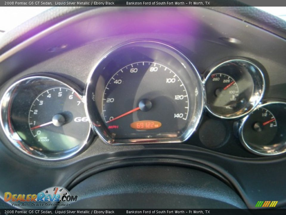 2008 Pontiac G6 GT Sedan Liquid Silver Metallic / Ebony Black Photo #10