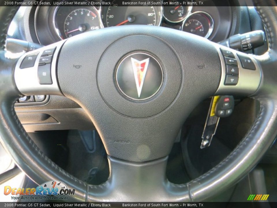 2008 Pontiac G6 GT Sedan Liquid Silver Metallic / Ebony Black Photo #11
