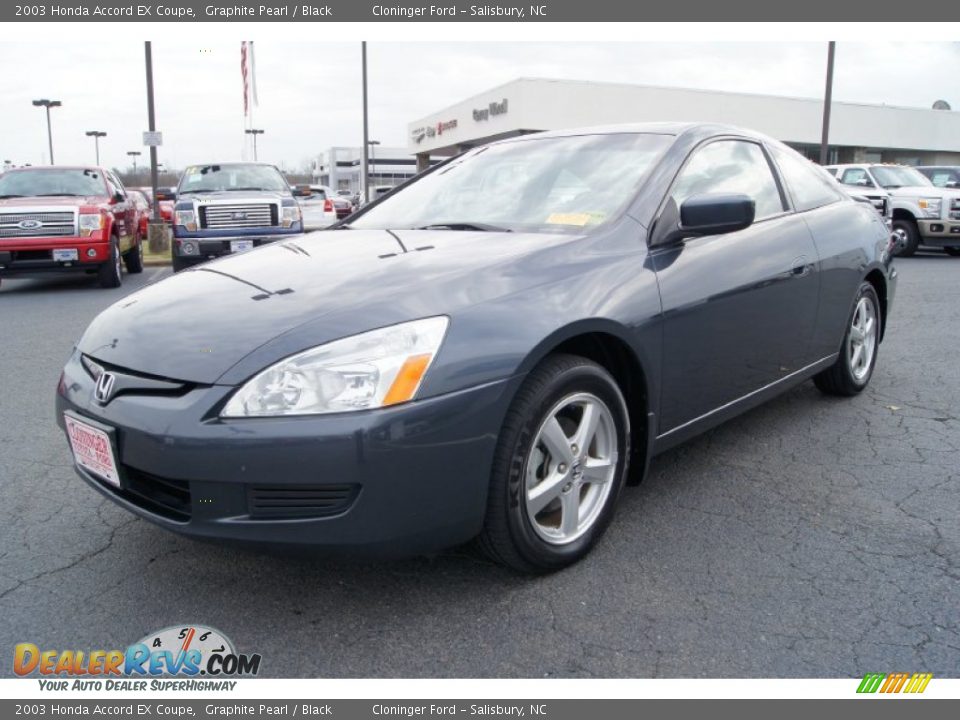 2003 Honda Accord EX Coupe Graphite Pearl / Black Photo #6