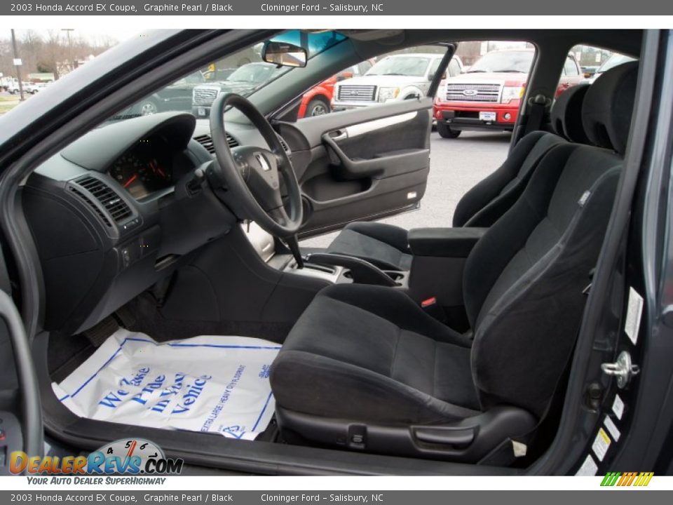 Black Interior - 2003 Honda Accord EX Coupe Photo #8