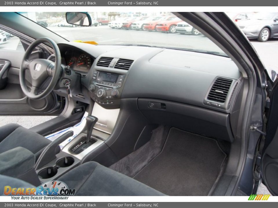 Black Interior - 2003 Honda Accord EX Coupe Photo #13