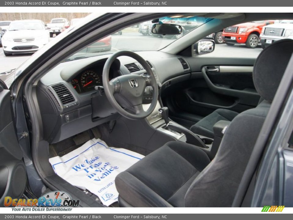 Black Interior - 2003 Honda Accord EX Coupe Photo #19