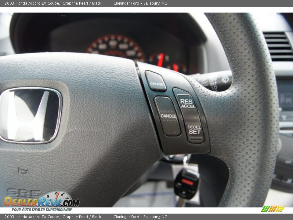 2003 Honda Accord EX Coupe Graphite Pearl / Black Photo #23