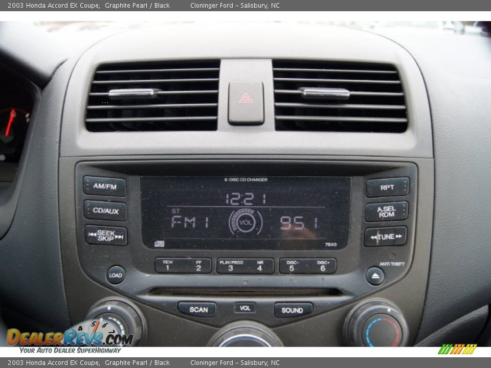 2003 Honda Accord EX Coupe Graphite Pearl / Black Photo #25