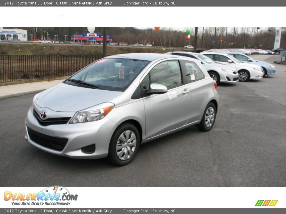 2012 Toyota Yaris L 3 Door Classic Silver Metallic / Ash Gray Photo #1