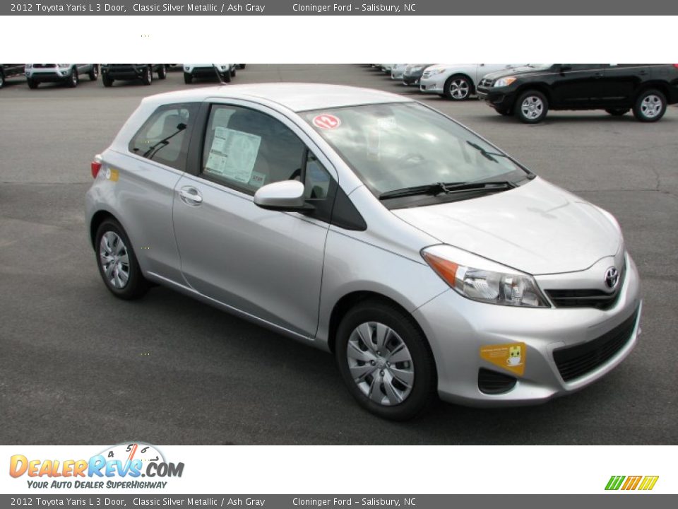 2012 Toyota Yaris L 3 Door Classic Silver Metallic / Ash Gray Photo #3
