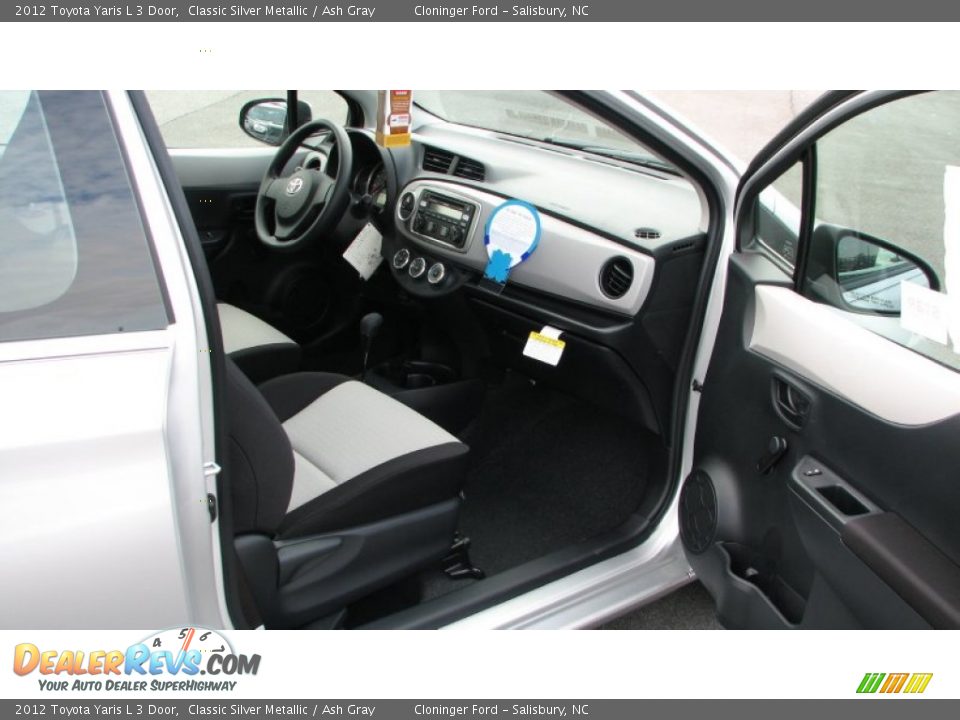 2012 Toyota Yaris L 3 Door Classic Silver Metallic / Ash Gray Photo #7
