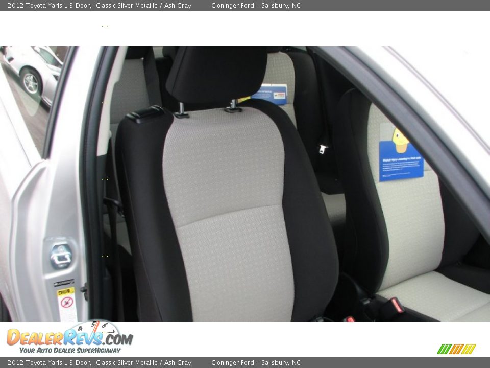 2012 Toyota Yaris L 3 Door Classic Silver Metallic / Ash Gray Photo #9