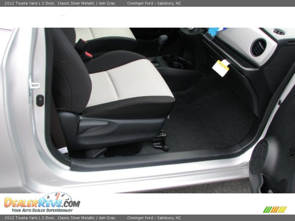 2012 Toyota Yaris L 3 Door Classic Silver Metallic / Ash Gray Photo #10
