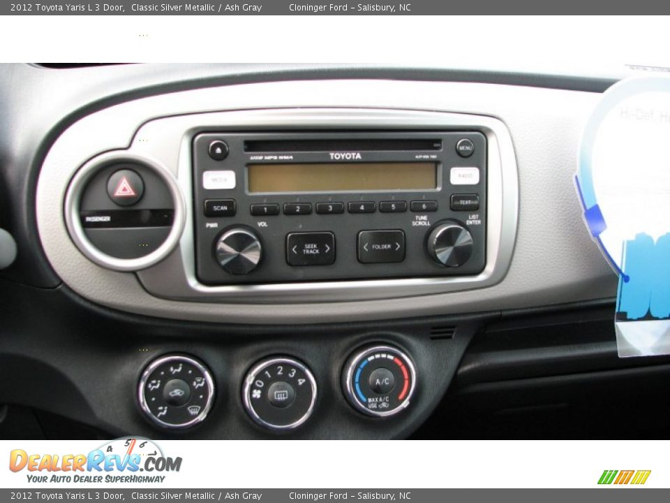 2012 Toyota Yaris L 3 Door Classic Silver Metallic / Ash Gray Photo #18