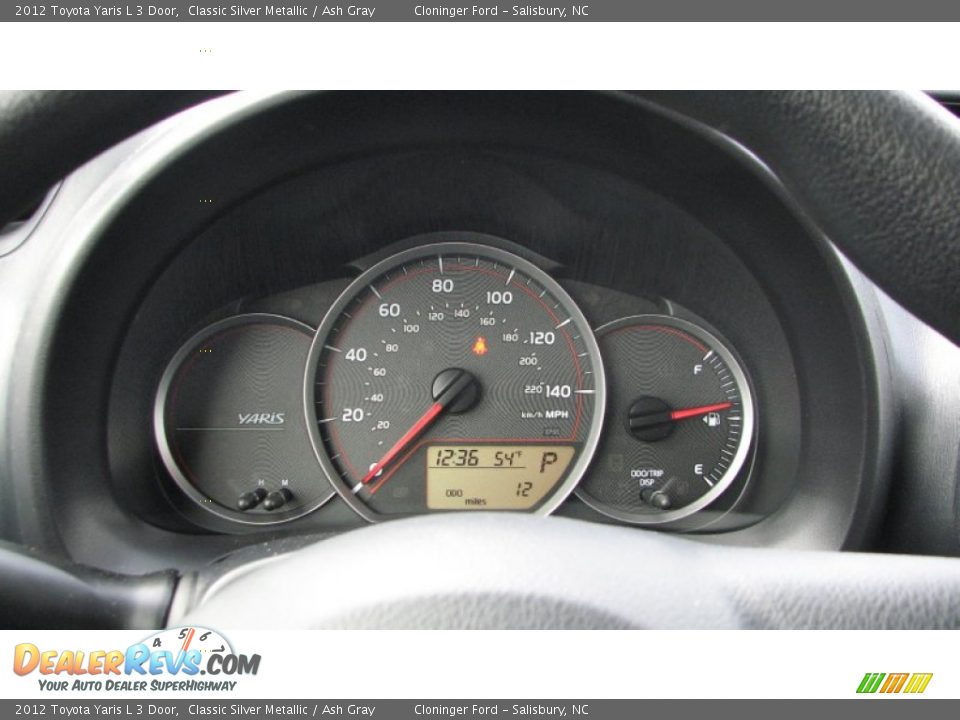 2012 Toyota Yaris L 3 Door Classic Silver Metallic / Ash Gray Photo #21
