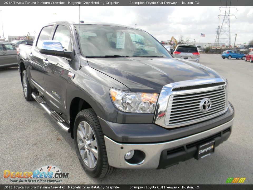 2012 Toyota Tundra Platinum CrewMax Magnetic Gray Metallic / Graphite Photo #3